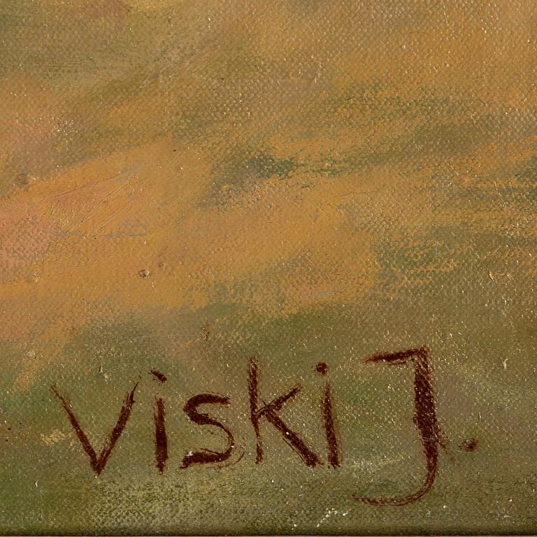 JANOS VISKI, olja på duk, signerad Viski. J.