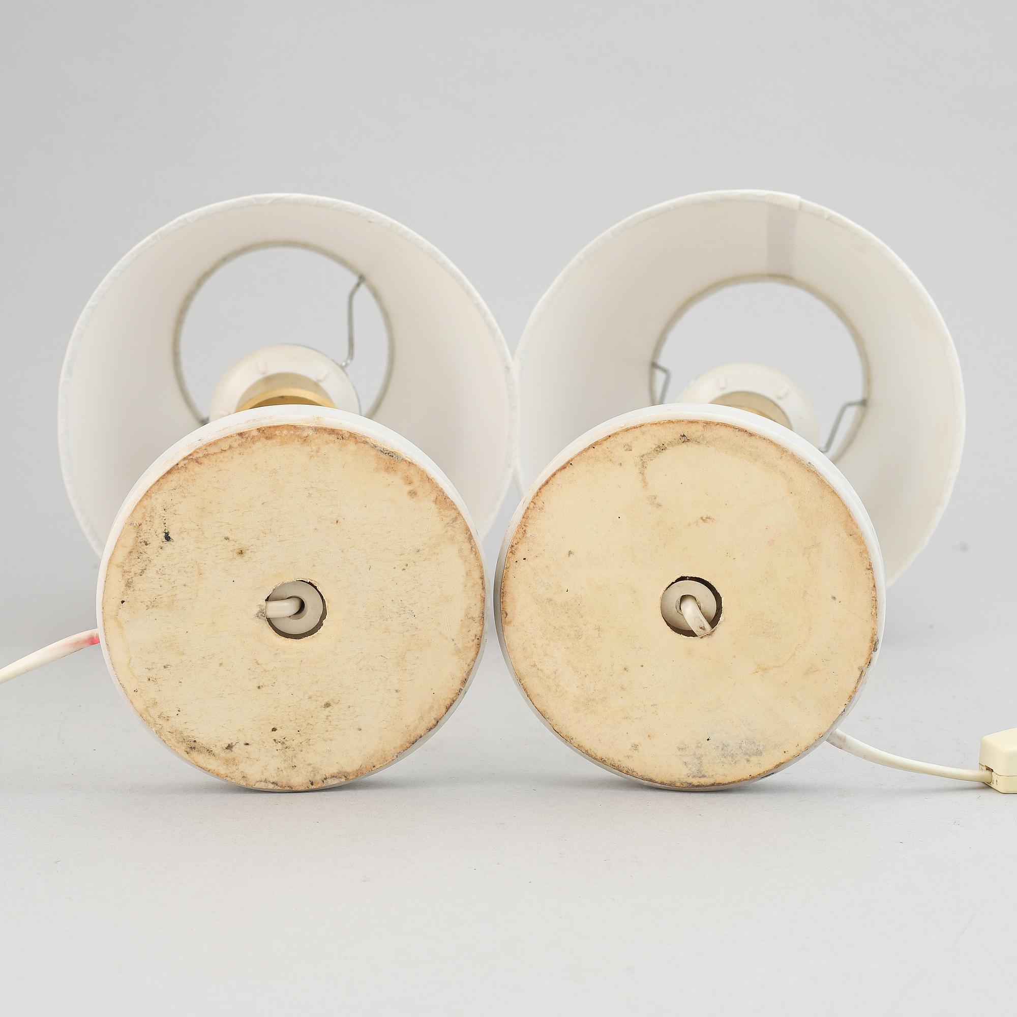 Bordslampor, ett par, 1900-tal.