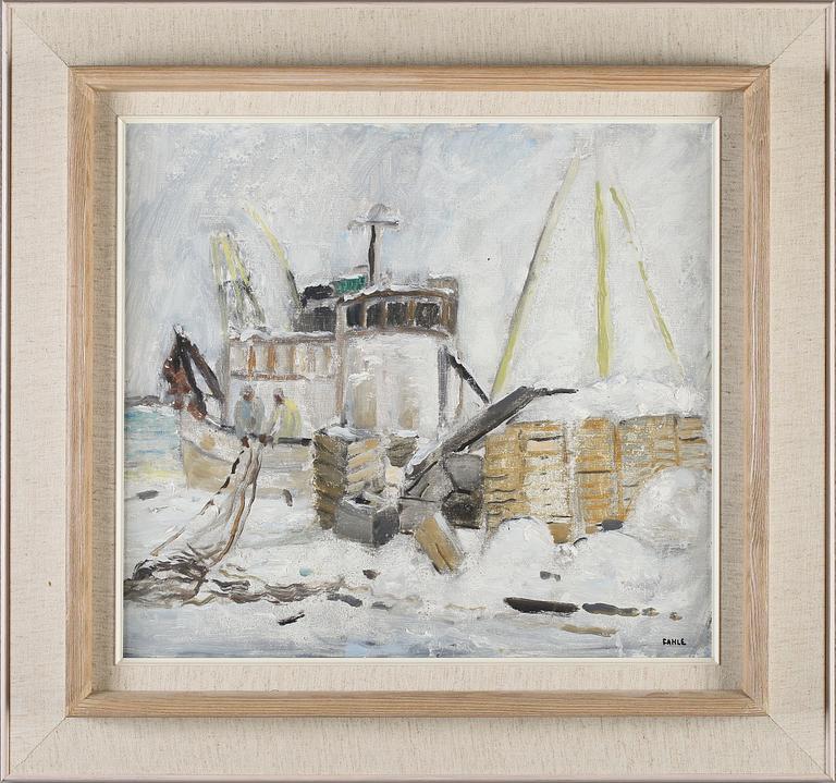 GUSTAF ADOLF FAHLE, olja på duk, signerad.