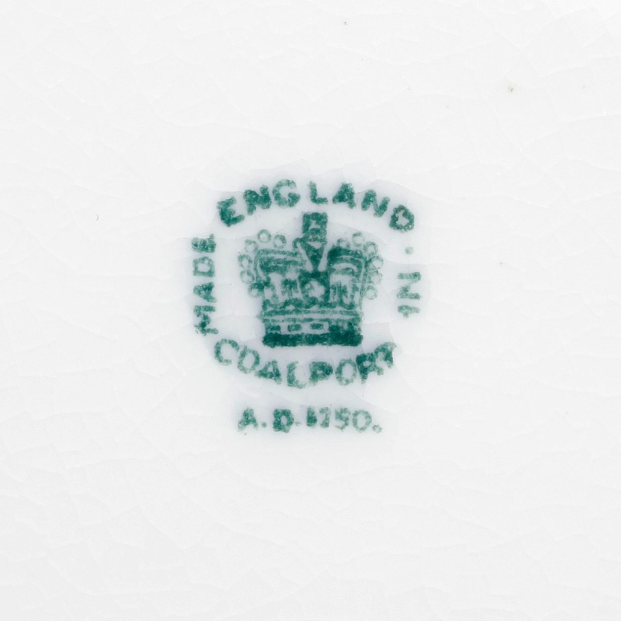 MATSERVIS, 126 delar, porslin, Coalport, England, 1900-talets första hälft.