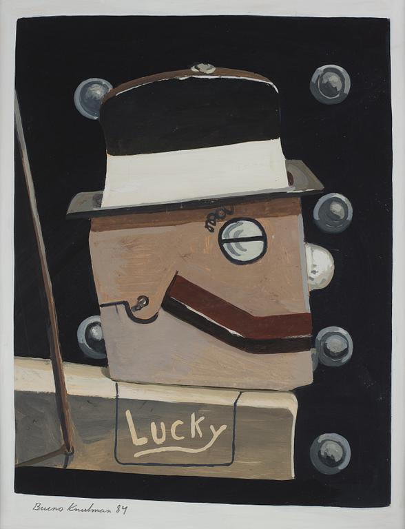 Bruno Knutman, gouache, signerad Bruno Knutman och daterad -84.