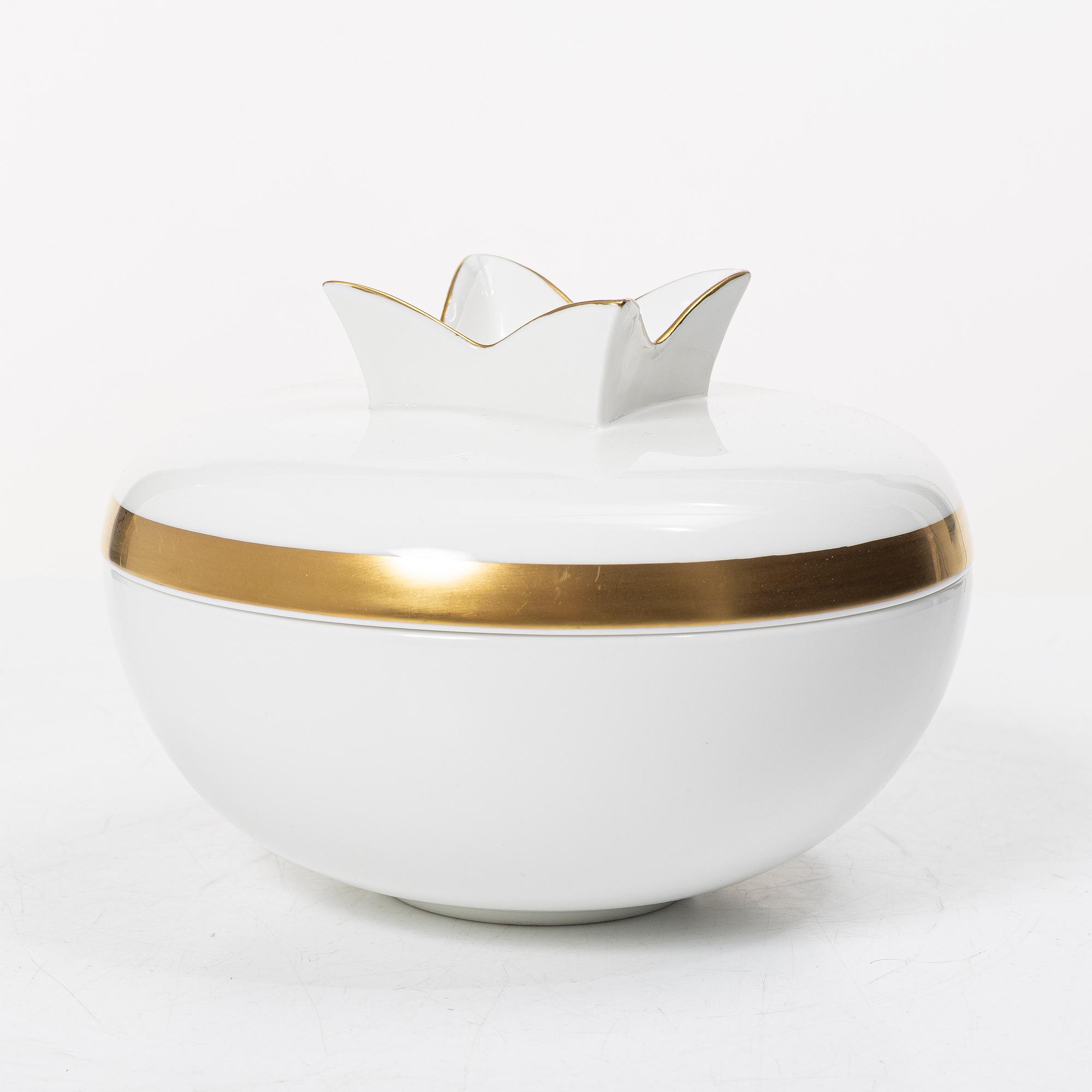 Karin Björquist, Bowls with lids, 14 pcs, porcelain, "Nobel" Rörstrand.