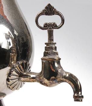 SAMOVAR på RECHAUD, nysilver, 1800/1900-tal.