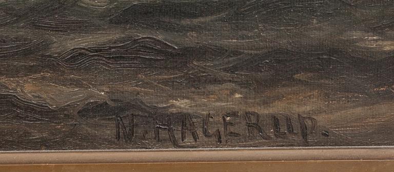 NELS HAGERUP, olja på duk. Signerad.