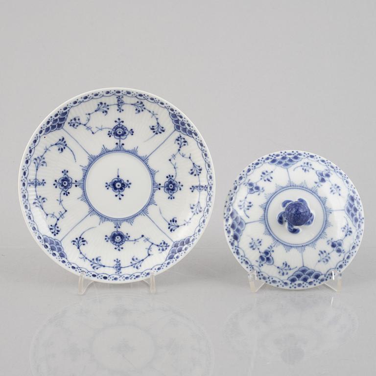 Two 'Blue Fluted' porcelain equelles, Royal Copenhagen, model 764 and 2199, post 1923.