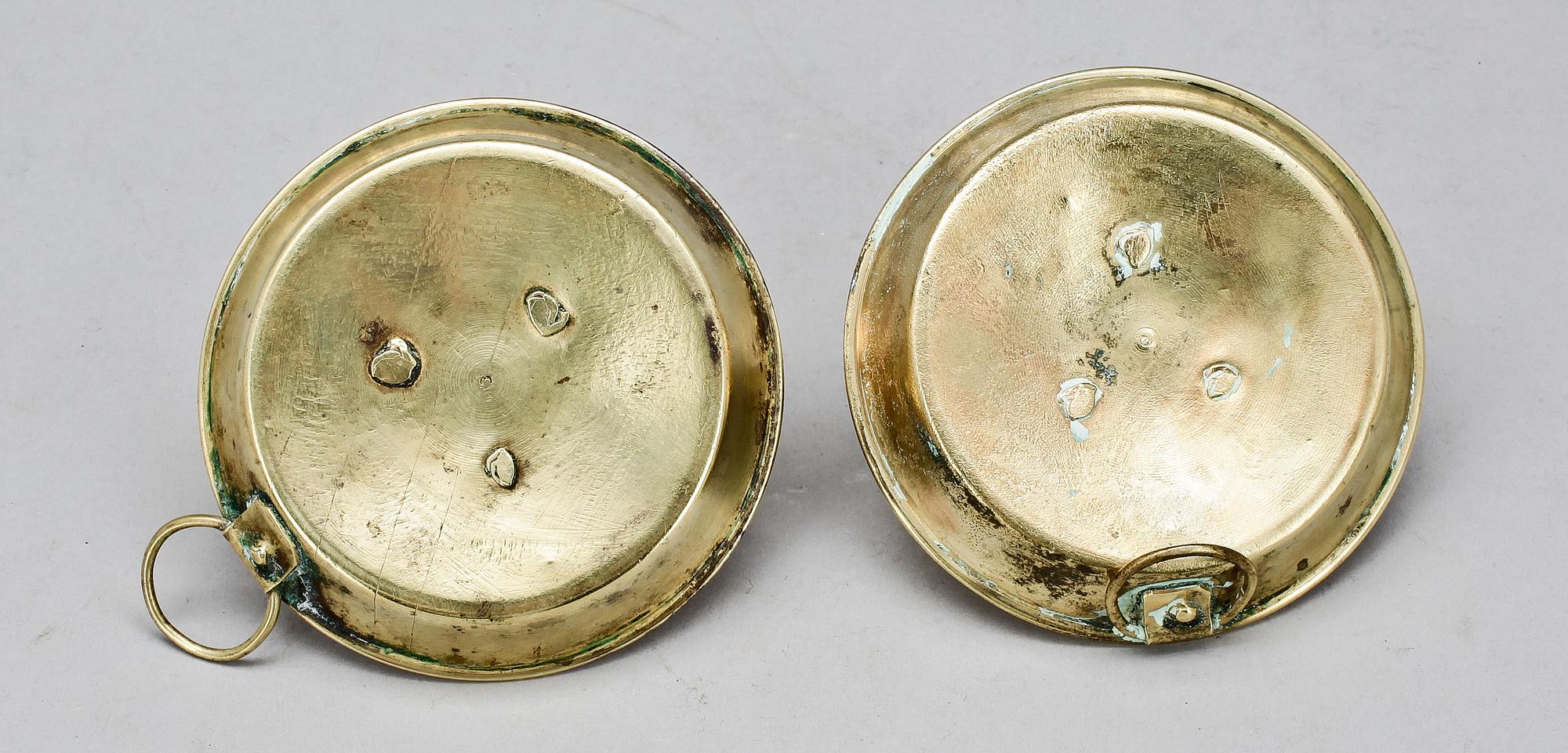 LJUSSTAKAR, ett par, mässing, Sverige tidigt 1800-tal.