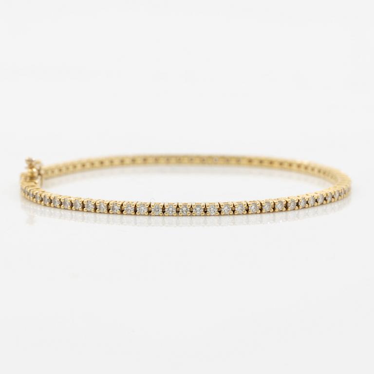 Tennis bracelet, 18K gold with brilliant-cut diamonds, total approx. 1.54 ct.