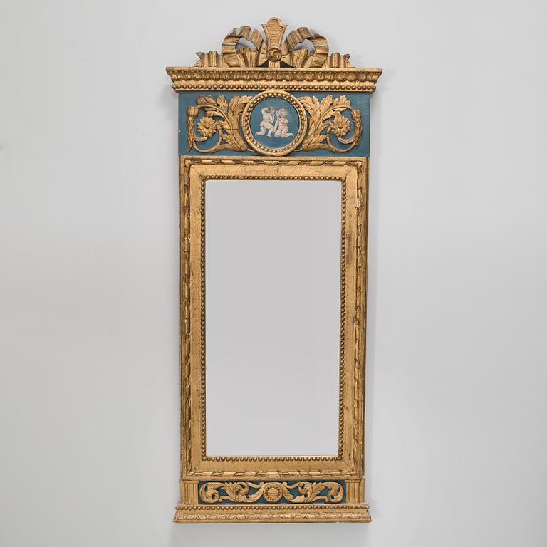 A gustavian mirror, 18th century.