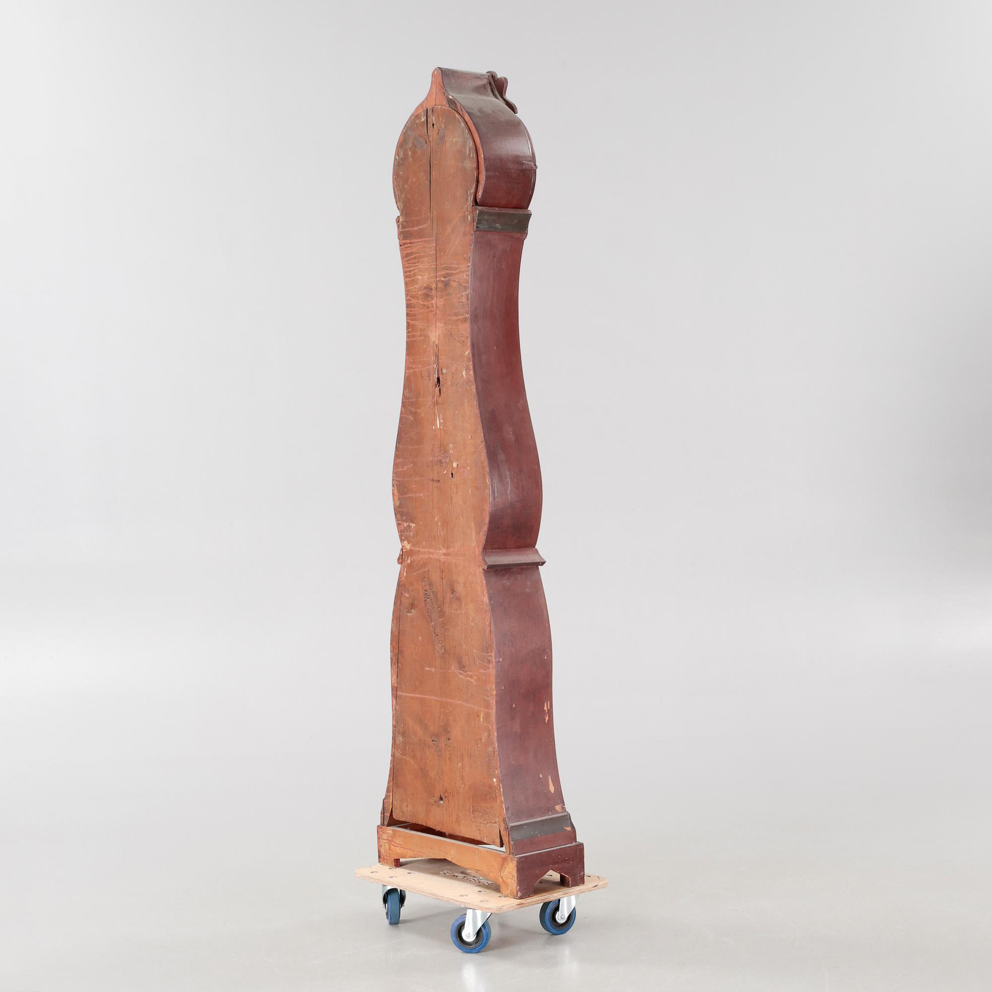 A grandfather clock by Carl Lindbergh in Söderberke, dated 1821.