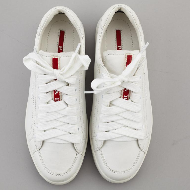 PRADA, sneakers, två par, storlek 35,5.