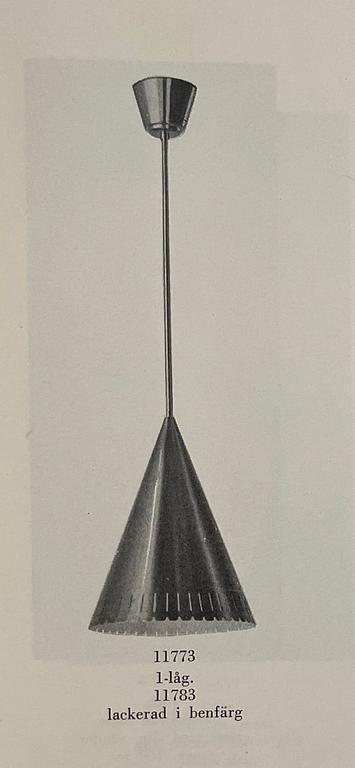 Harald Notini, a ceiling lamp model 11773, Arvid Böhlmarks Lampfabrik, Stockholm, 1940s–50s.
