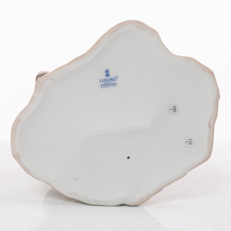 Lladro, two figurines, Salvador Furió, "A fishing lesson", and José Puché, "Fishing with gramps", Spain.