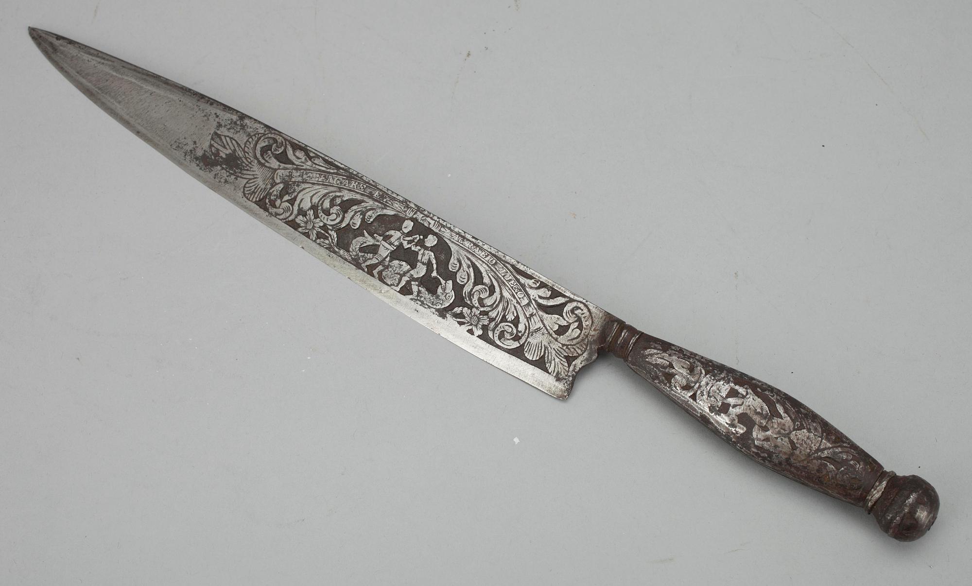 KNIV, Spanien, järn, 1600-1700 -tal.