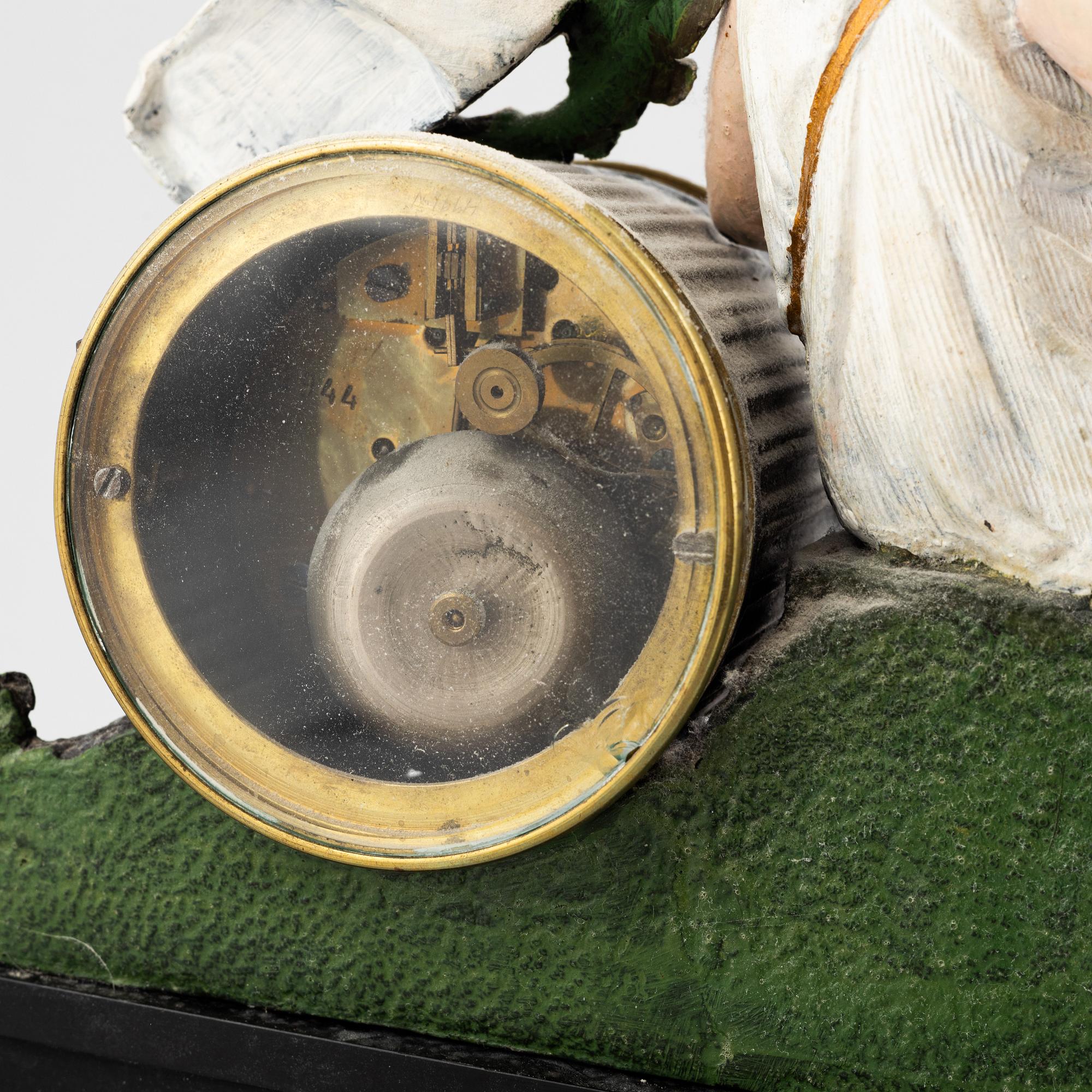 A 19th century mantle clock.