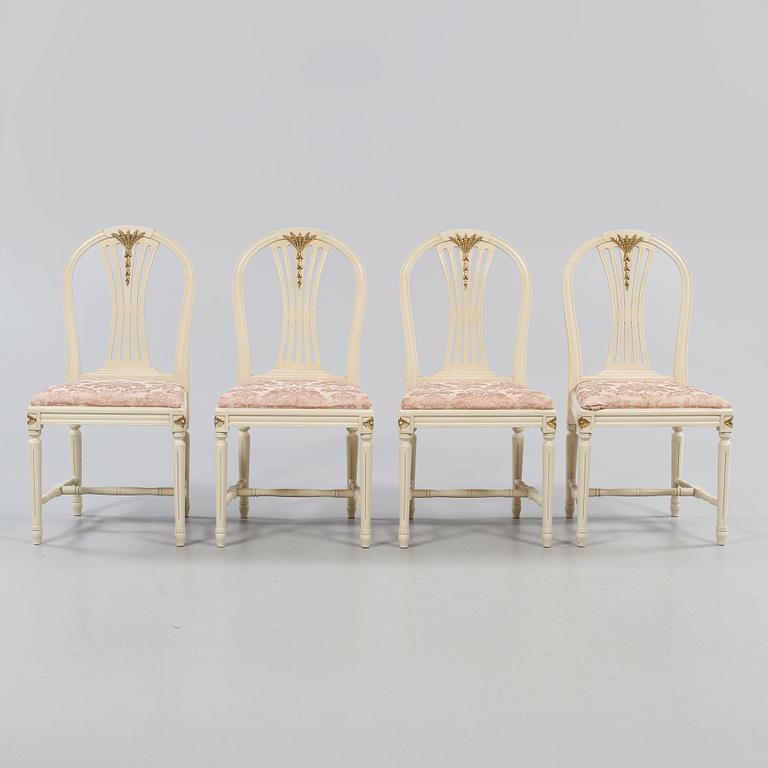 STOLAR, 4 st, gustaviansk stil, 1900-talets andra hälft.