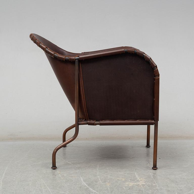 MATS THESELIUS, a 'Bruno' leather easy chair from Källemo, designed in 1997.