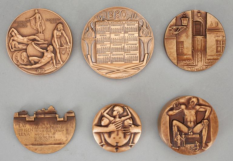 MEDALJER, 6 st, brons, bla Kauko Räsänen, Sporrong, 1975-80.