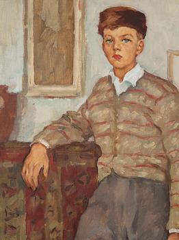 Lotte Laserstein, Boy with dog.