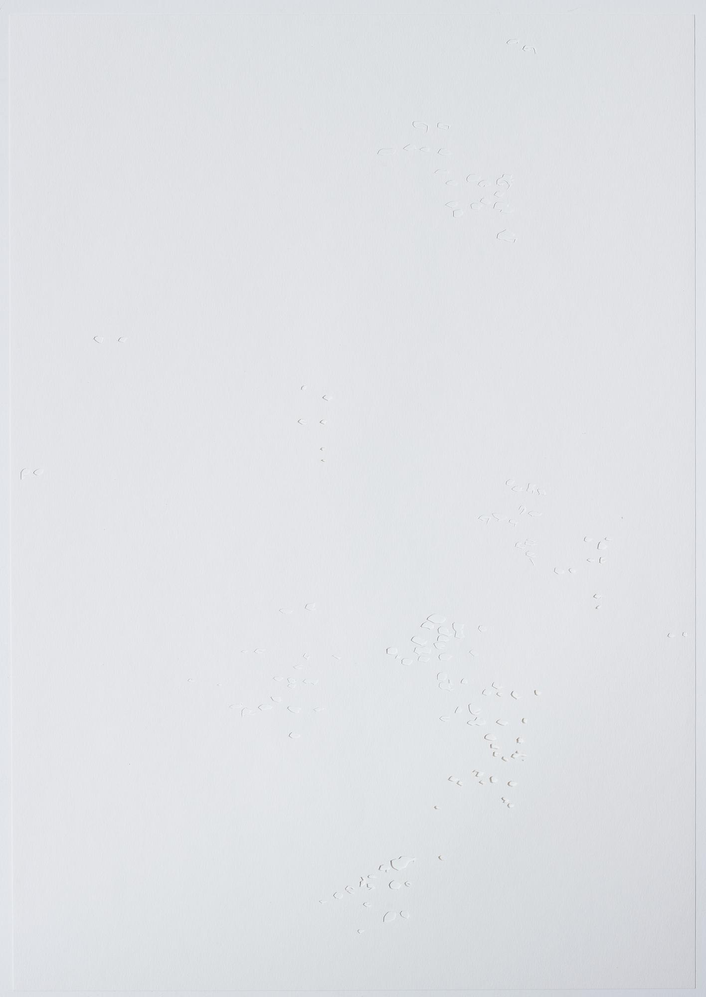 KATHARINA HINSBERG, Signed K. Hinsberg and dated 1.9.2000 van Horn = Marfa. Perforated paper.