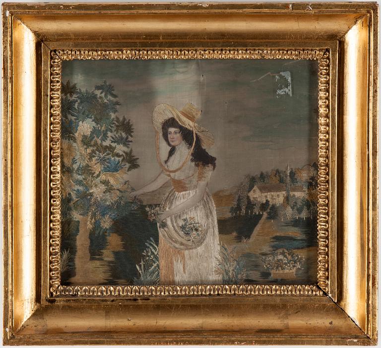 SIDENBRODERI, Sverige, tidigt 1800-tal.