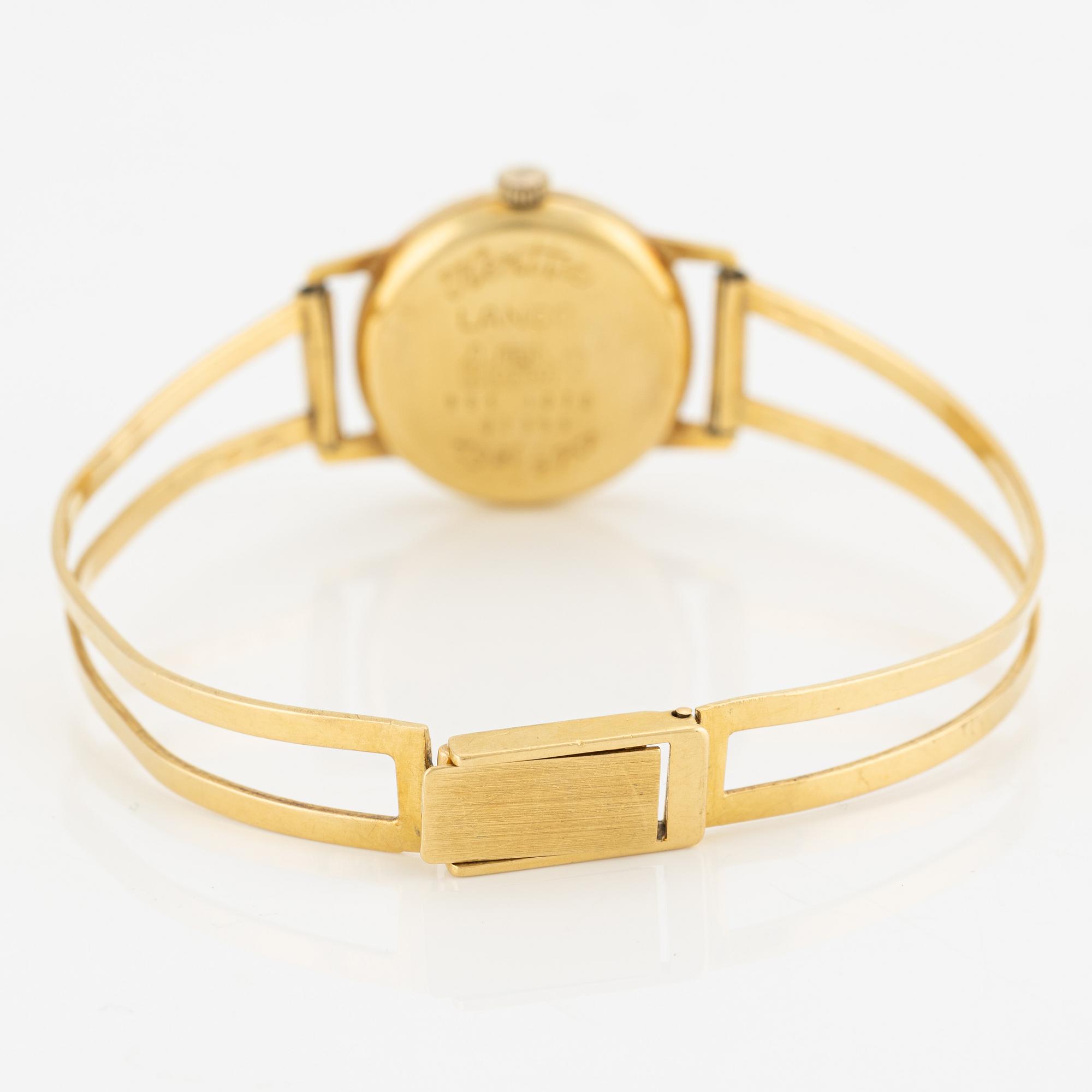 Lanco, wristwatch, 18K gold, 22 mm.