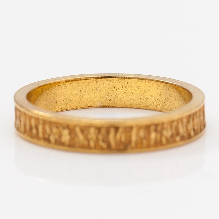 Björn Weckström, Ring "Lapp gold", 18K guld. Lapponia 1972.