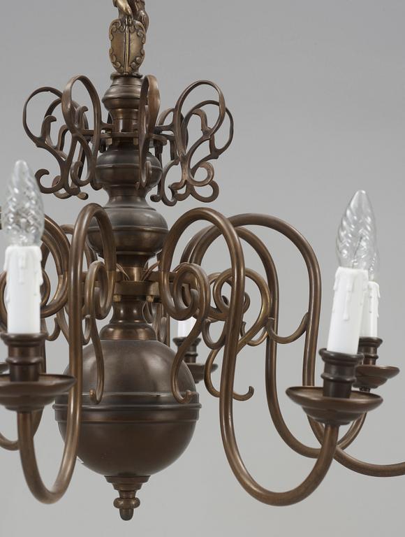 LJUSKRONA, barockstil, 1900-tal. Höjd ca 97 cm.