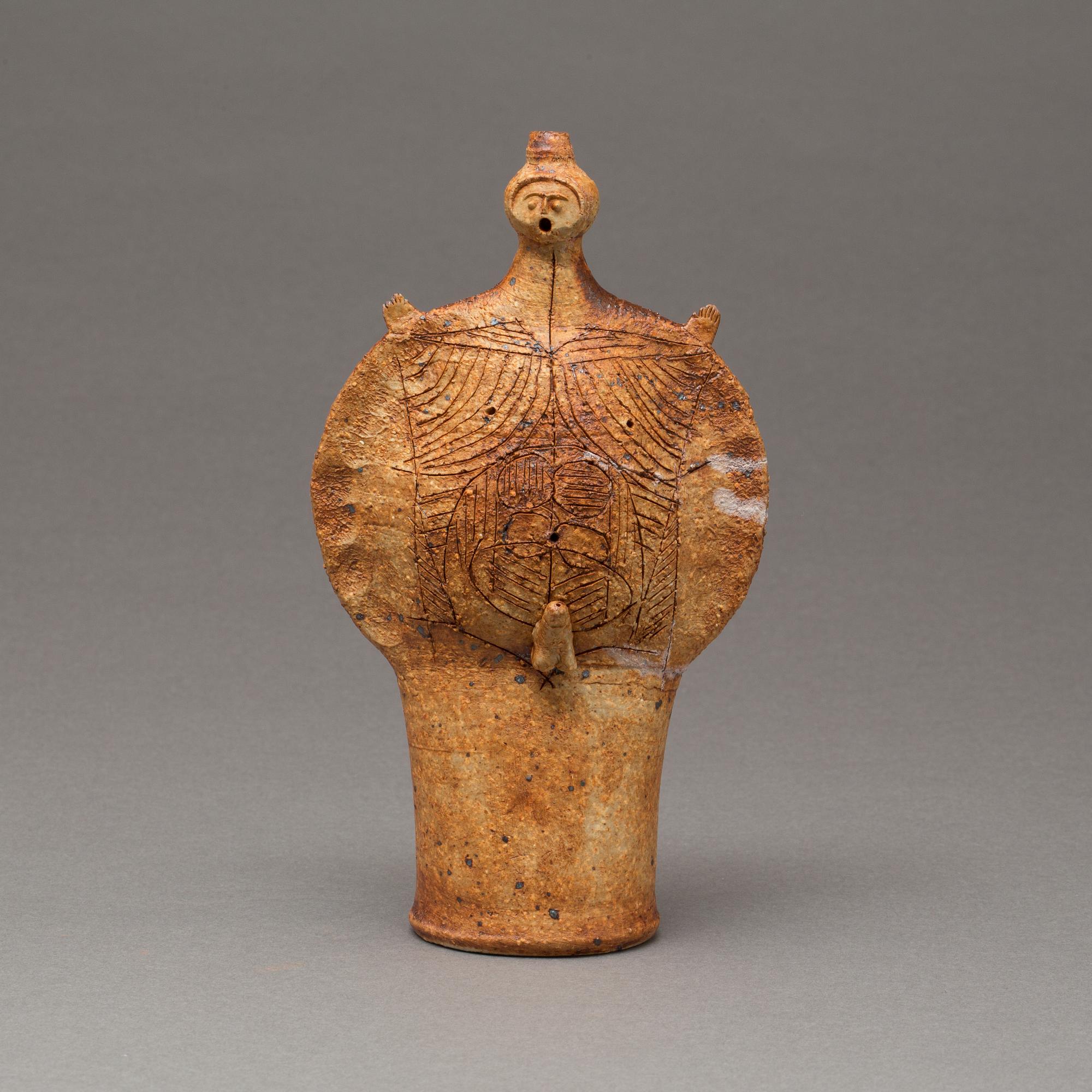 FINN LYNGGAARD, skulptur, keramik, signerad.