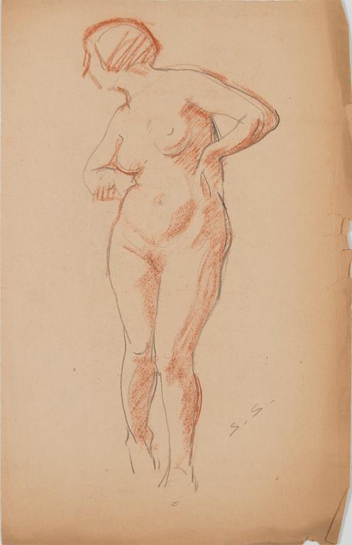Santeri Salokivi, Nude Studies of Women, 5 pcs.