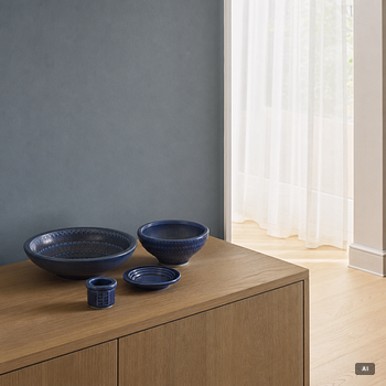 Kåge Verkstad, a set of three ceramic bowls and a small dish, Gustavsberg, Sweden, 1957-61.