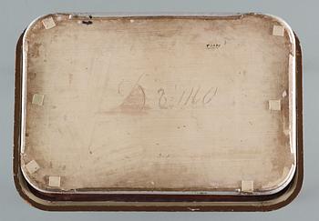 TEBORD, med fajansbricka. Stralsund, 1700-talets andra hälft.