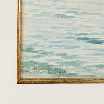 Anna Palm de Rosa,  watercolour on paper, signed.