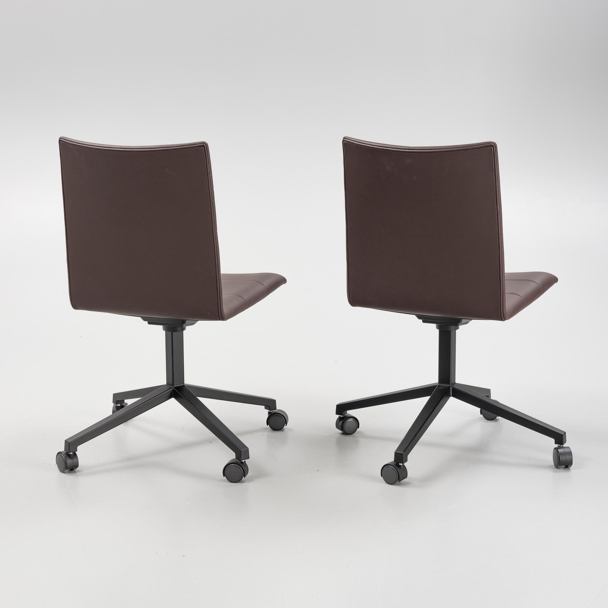A pair of 'Archal' swivel chairs, Lammhults, Sweden.