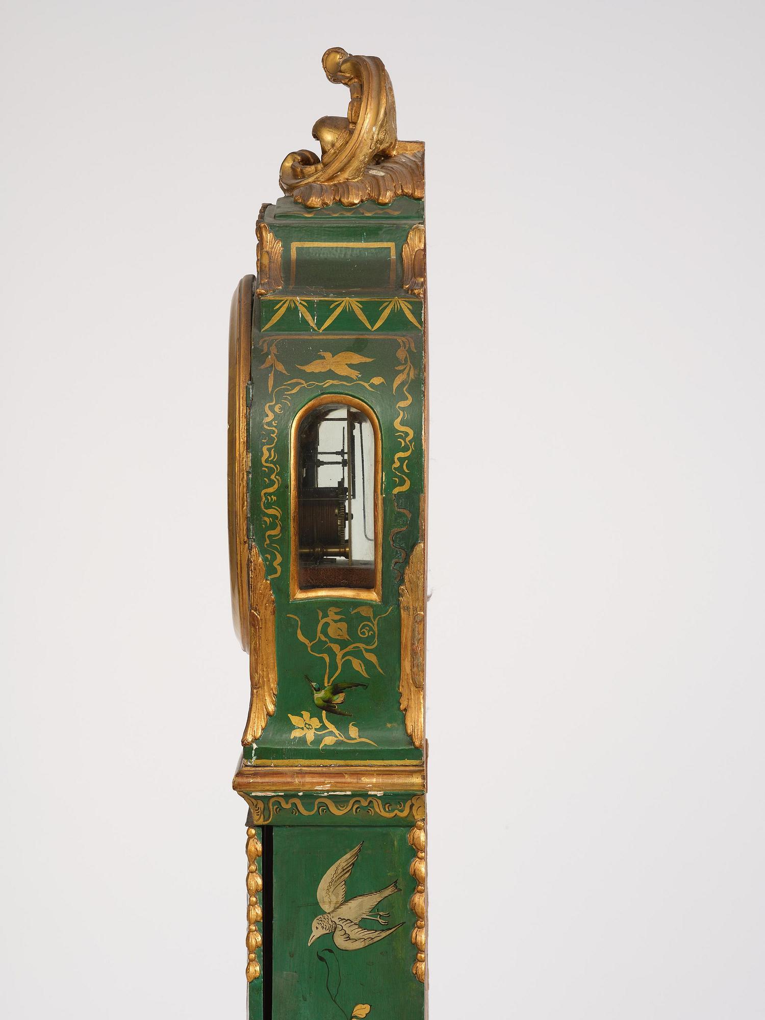 A rococo longcase clock by P. Ernst (watchmaker in Stockholm 1753-84).