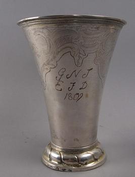 BÄGARE, silver. Johan Gabriel Weste, Stockholm 1784.