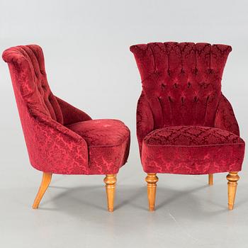 A pair of mid 20th century chairs.