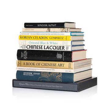 961. En samlares bibliotek, del II, 11 volymer, böcker om kinesiskt konsthantverk.