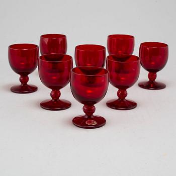 BJÖRN TRÄDGÅRDH, eight glasses for Reijmyre.