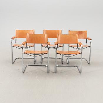 Karmstolar 5 st Italien sent 1900-tal.