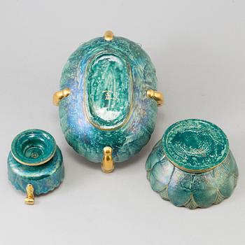 3 bowls by Josef Ekberg for Gustavsberg, 1920´s/30´s.