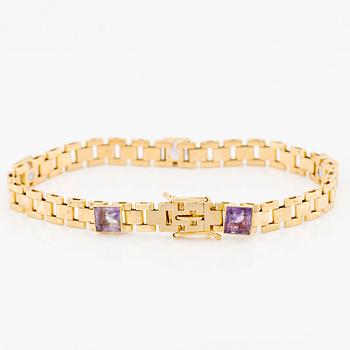 Armband 18K guld med ametister.