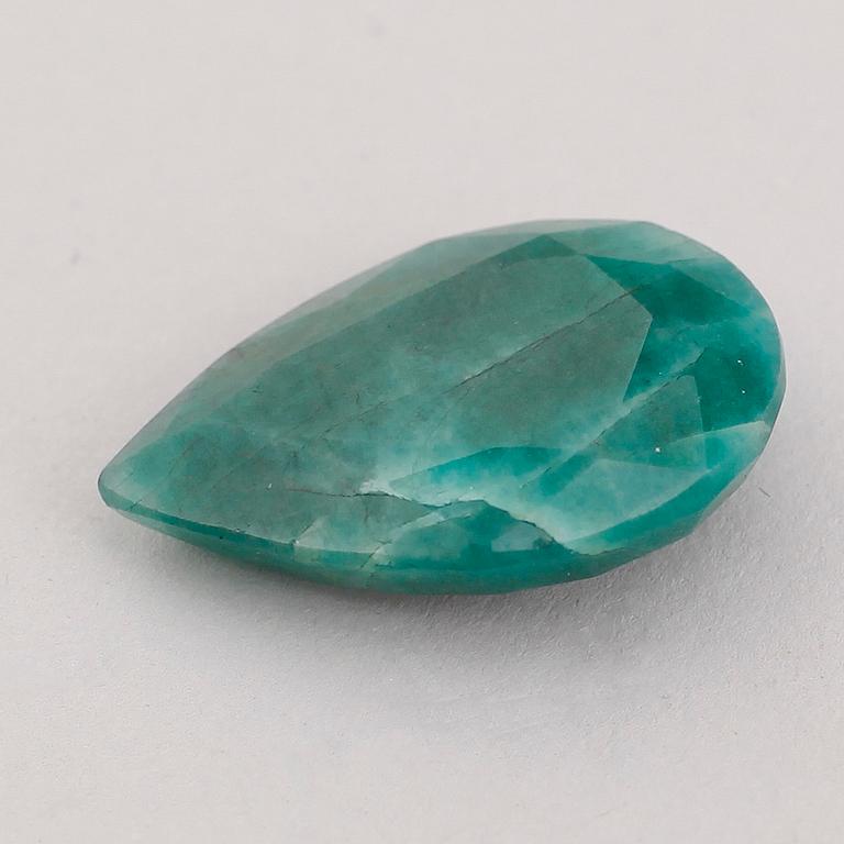 SMARAGD, ca 37,9 ct, ca 7,59 gram.