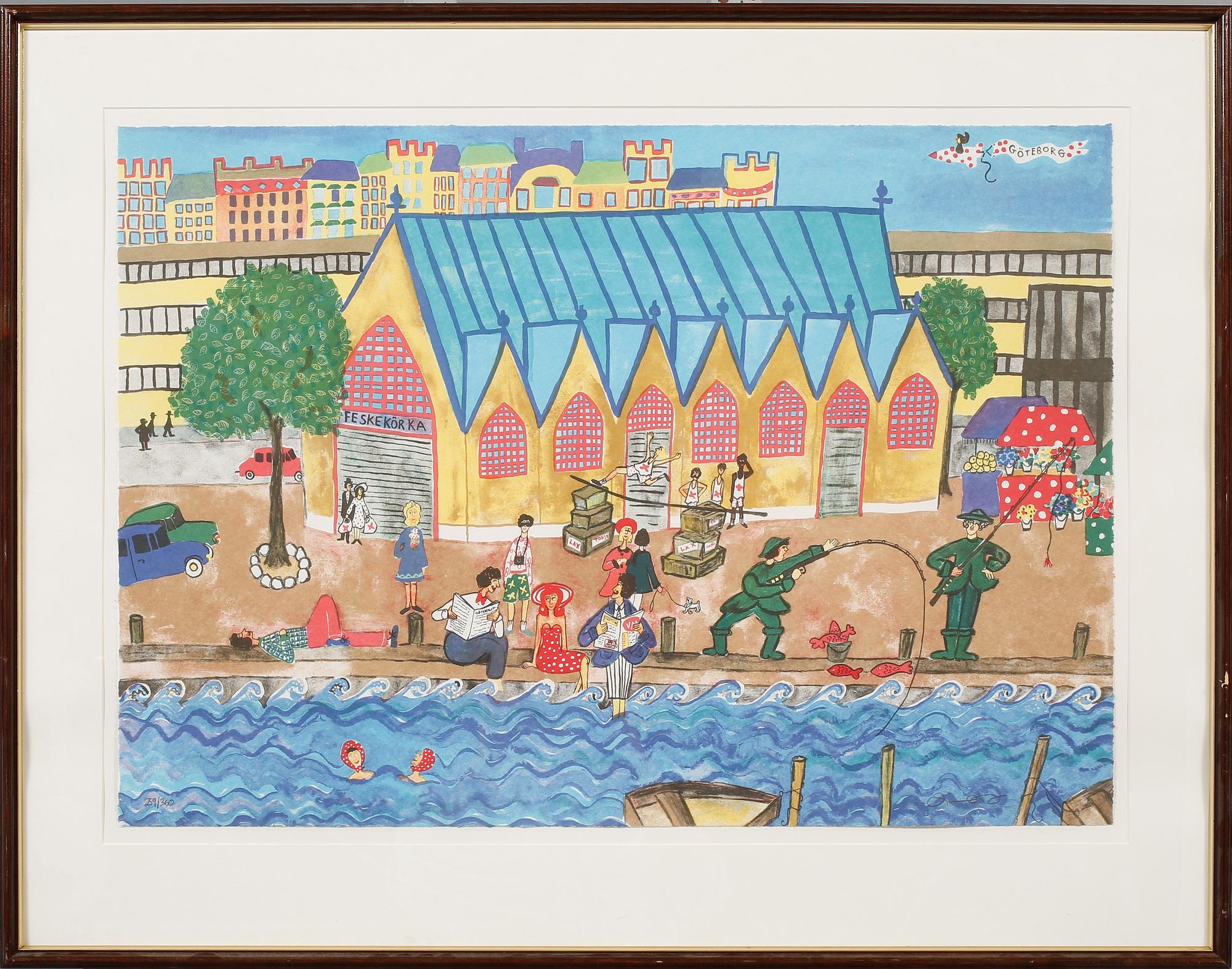 MARIKA LANG, litografi, signerad och numrerad 259/360.