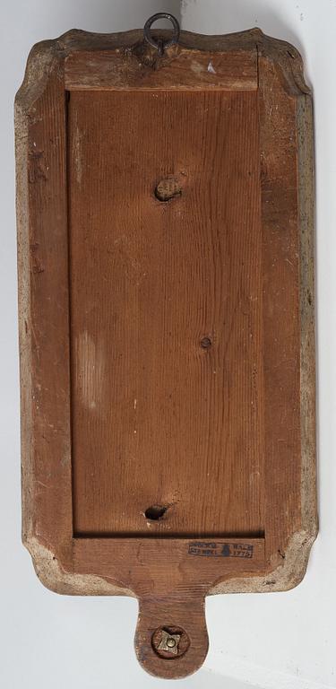SPEGELLAMPETTER, för ett ljus, ett par, av Johan Åkerblad 1775 (mästare i Stockholm i 1758-1799), rokoko.