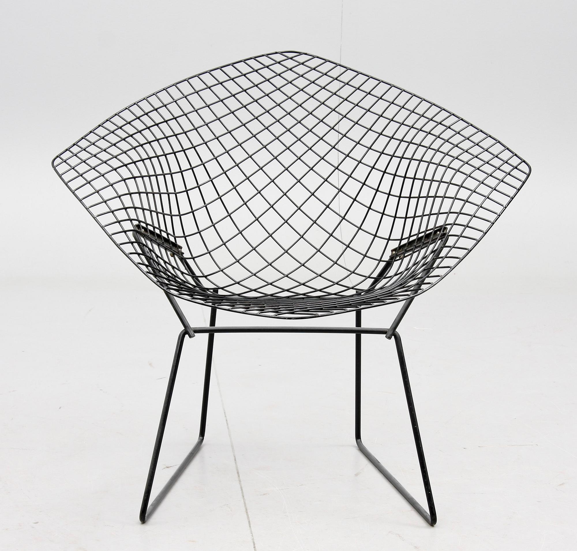 FÅTÖLJ, "Diamond chair", Harry Bertoia, 1900-talets sista fjärdedel.