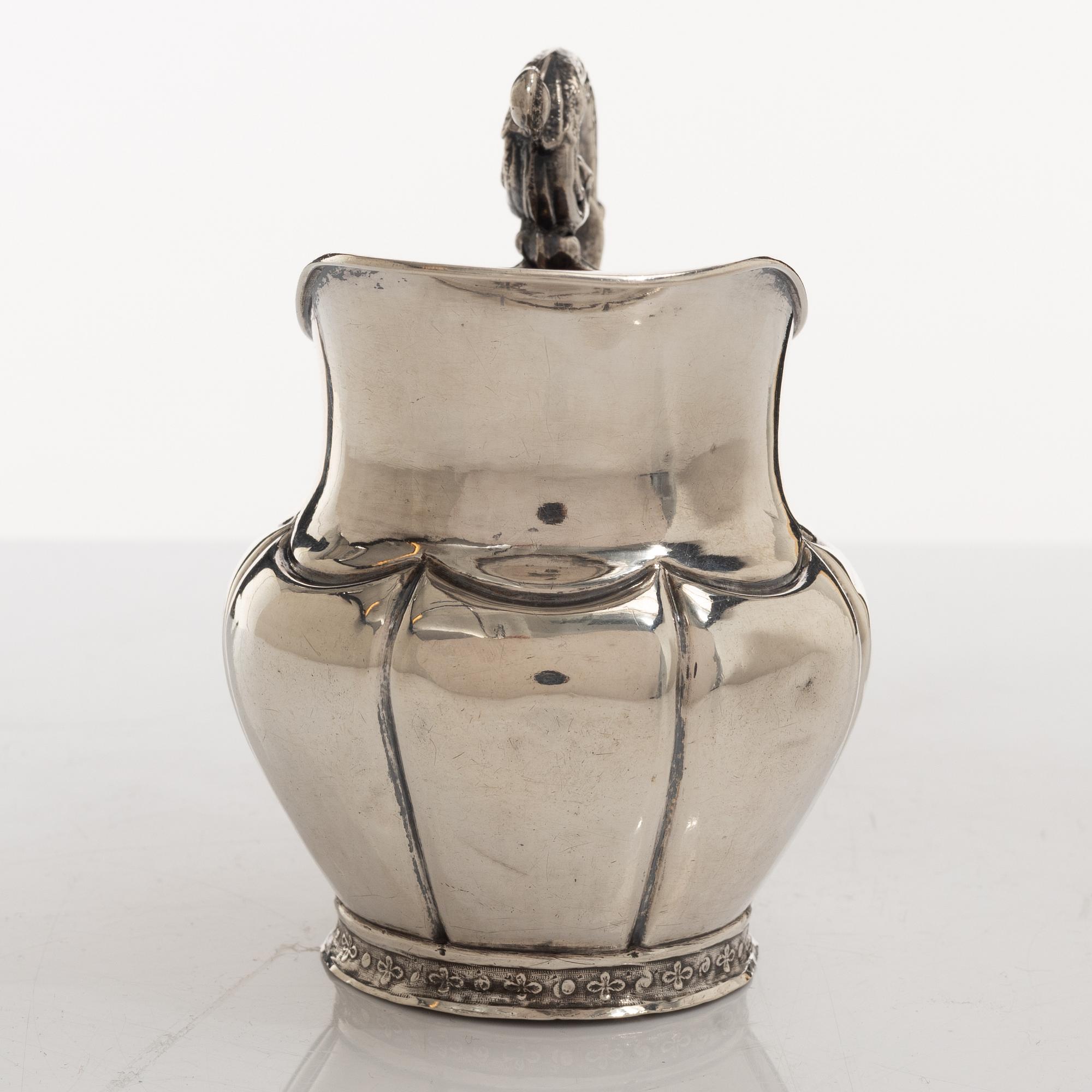 Erik Söderholm, gräddkanna, silver, Härnösand 1876.