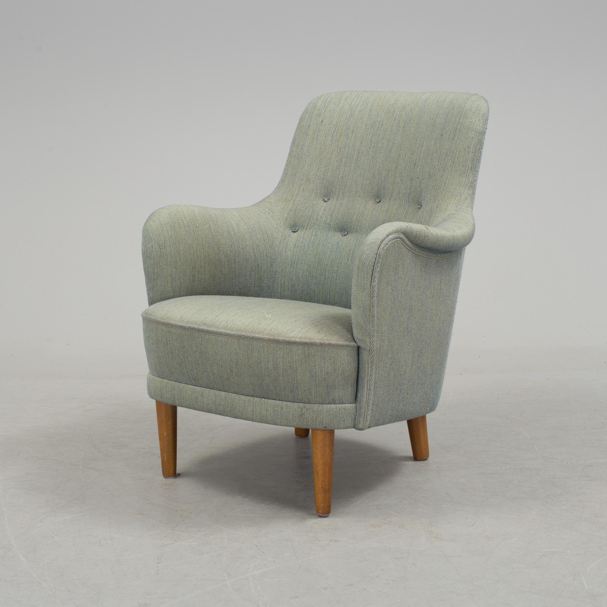 CARL MALMSTEN, fåtölj, "Samsas", 1900-talets andra hälft.