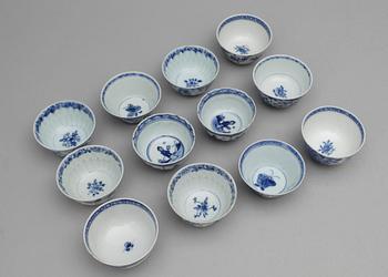 FAT samt KOPPAR, 12 st, porslin, Kina 1800 samt 1900-tal.
