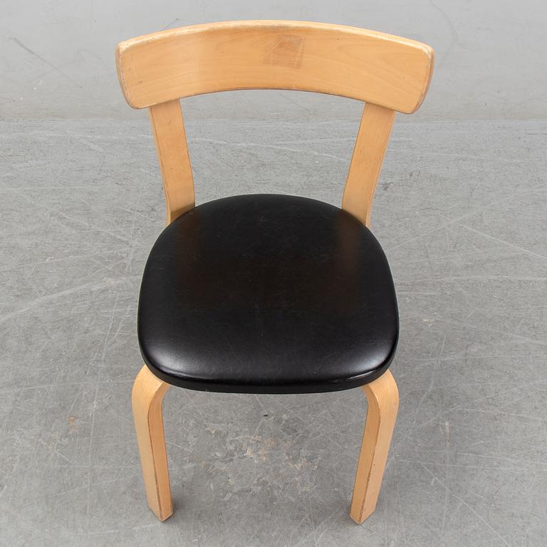 Alvar Aalto, a model 69 birch chair, Artek, Finland.