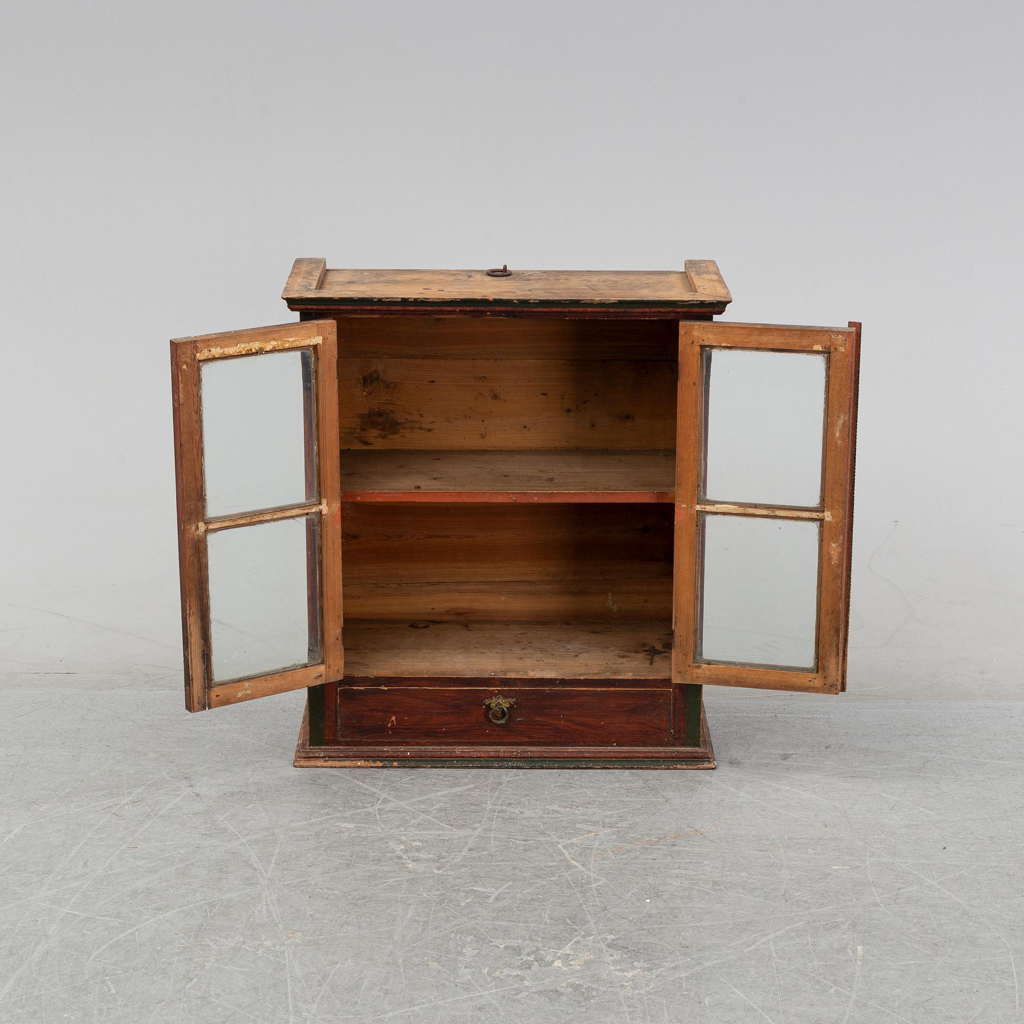 A Swedish hanging cabinet, mid or second half of the 19th century.